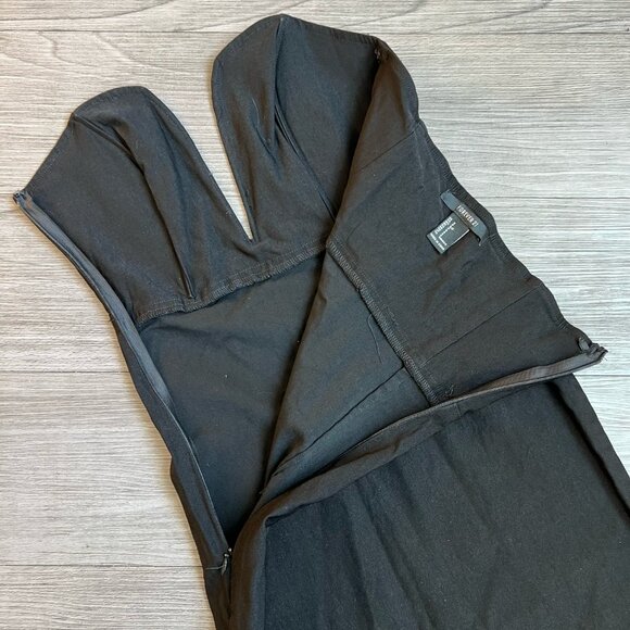 Forever 21 Black Bodycon V Neck Underwire Sculpted Bodice Mini Dress Size S - Picture 5 of 5